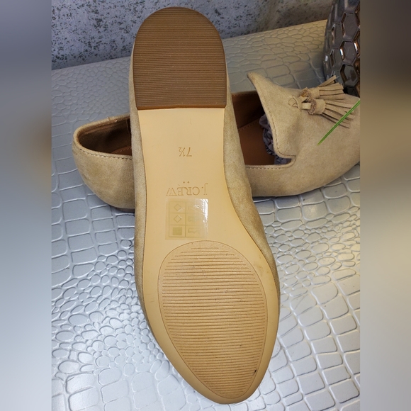 J. Crew Faux Suede Tassel Loafers Ligth Khaki - Picture 4 of 8